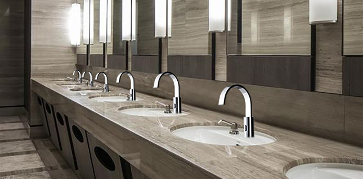 Bravat Commercial Automatic Chrome Finish Countertop Motion Sensor Faucet
